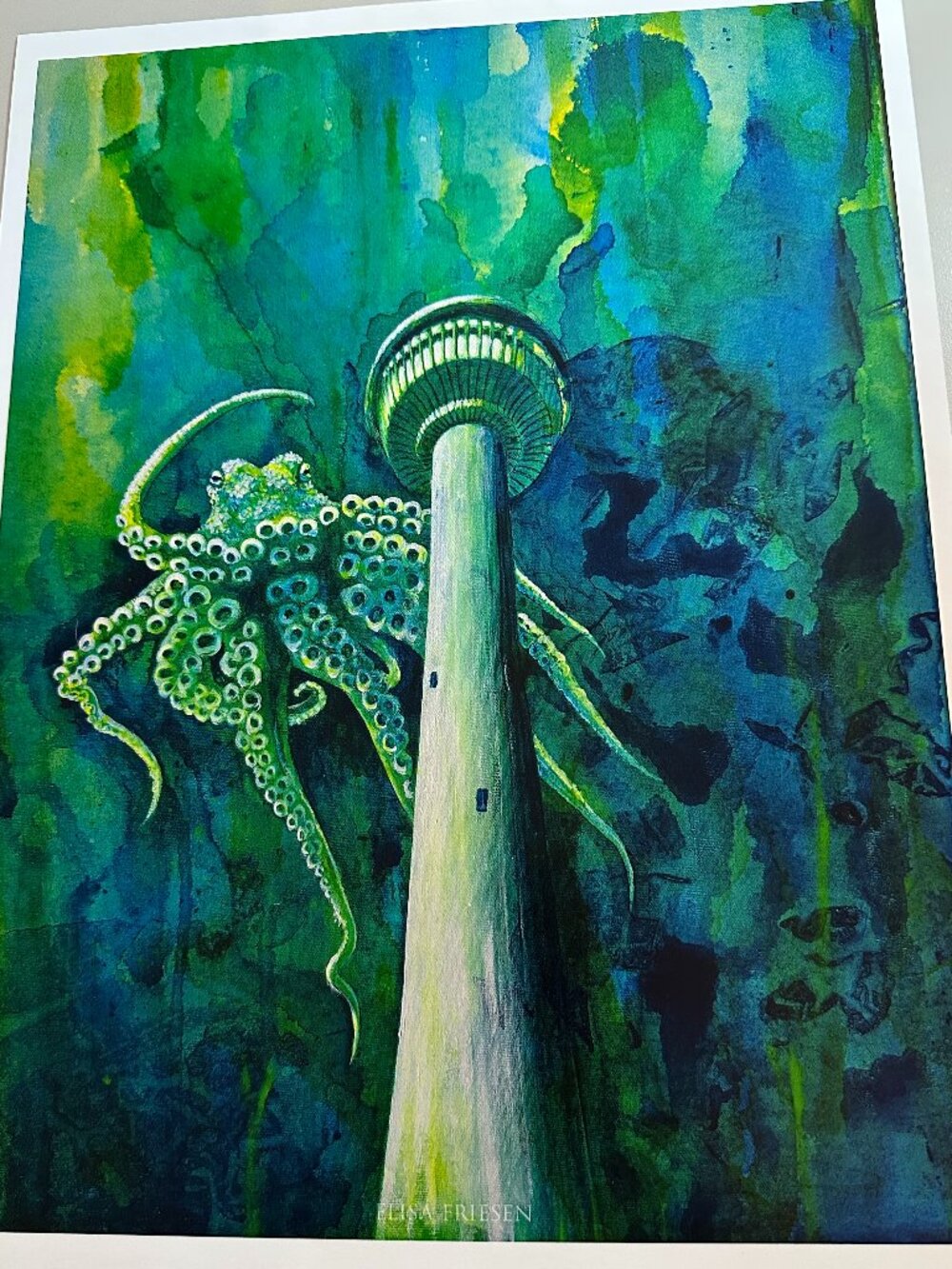 Original Sci-Fi Art Work Prints - Mixed Media Set of 2